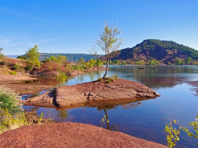 Lac du Salagou in France, Languedoc-Roussillon
